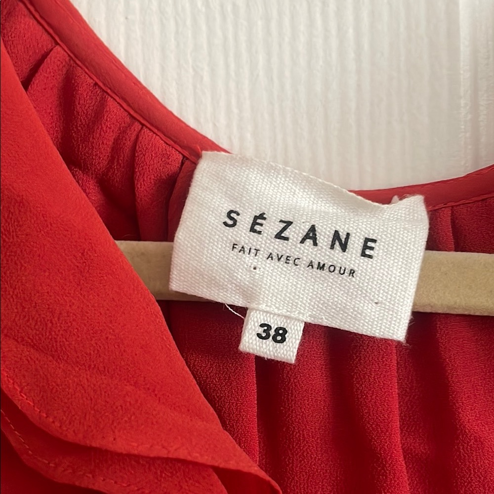 Sézane Red Ruffled Dress - Picture 2 of 6